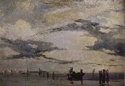 Richard Parkes Bonington, View of the Lagoon Near Venice